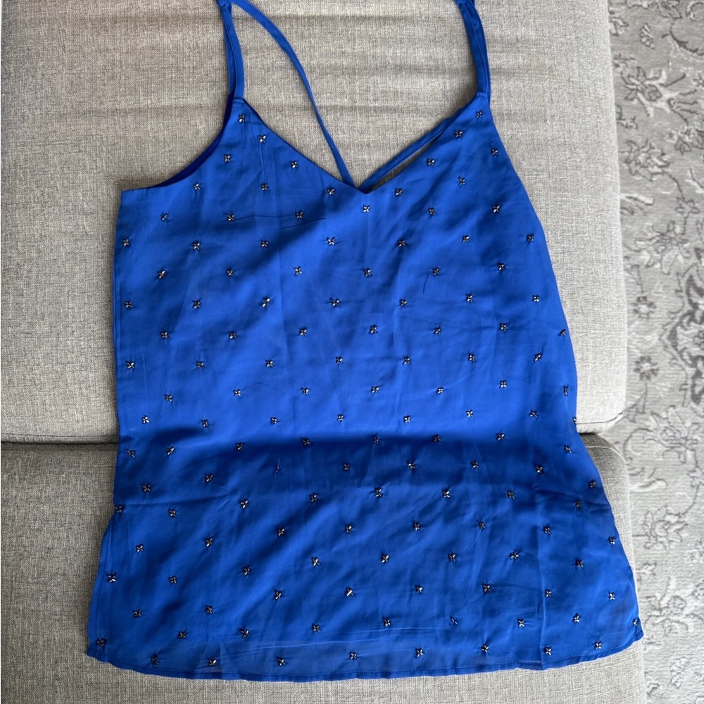 Blue Embellished Women's Top